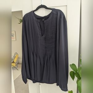 Ann Taylor Navy Work Blouse